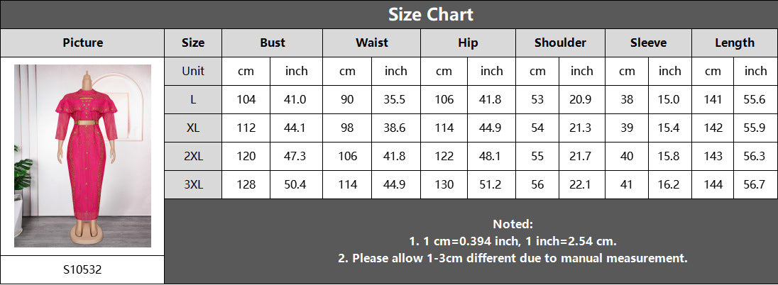 Plus Size Women African Beaded Bodycon dress 19