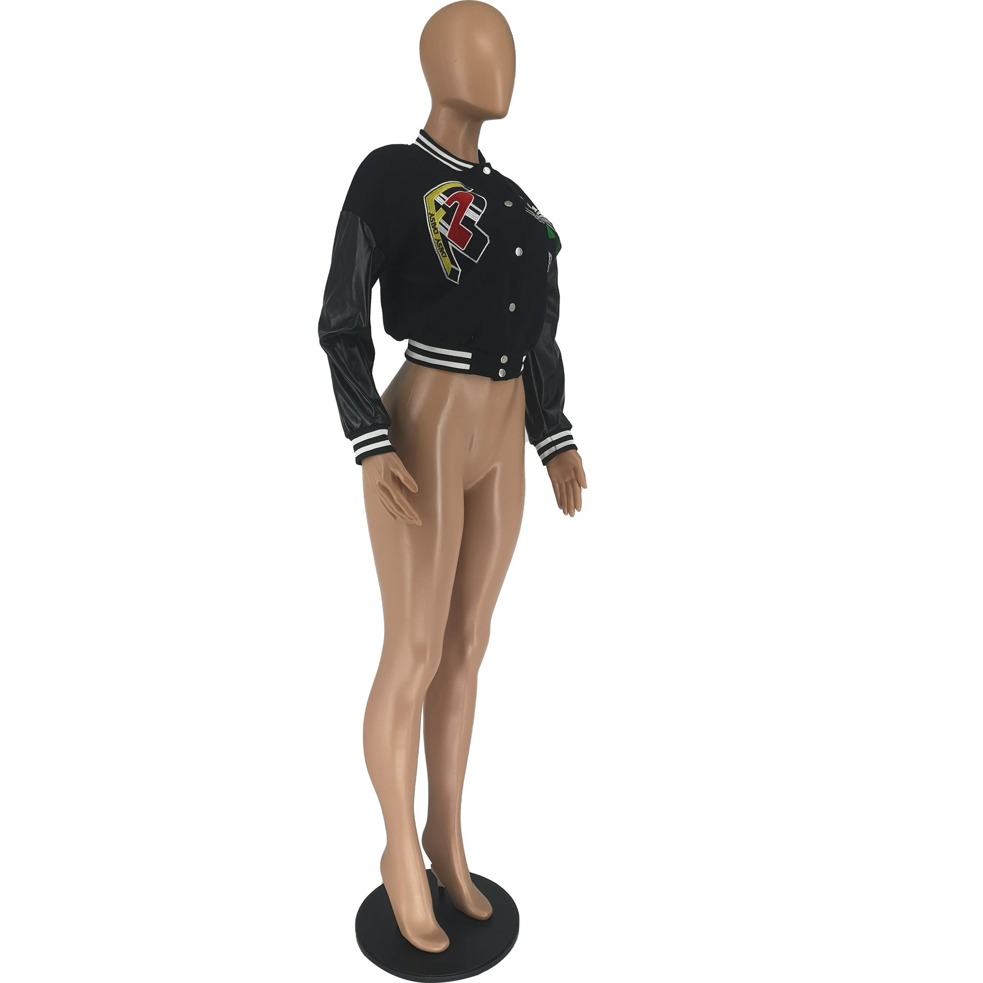 Women's Fashion Casual Jackets Embroidered Baseball Coats 24