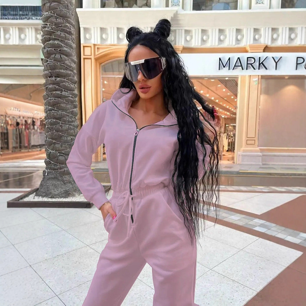 Women Deer Pu-Leather Jumpsuit 7