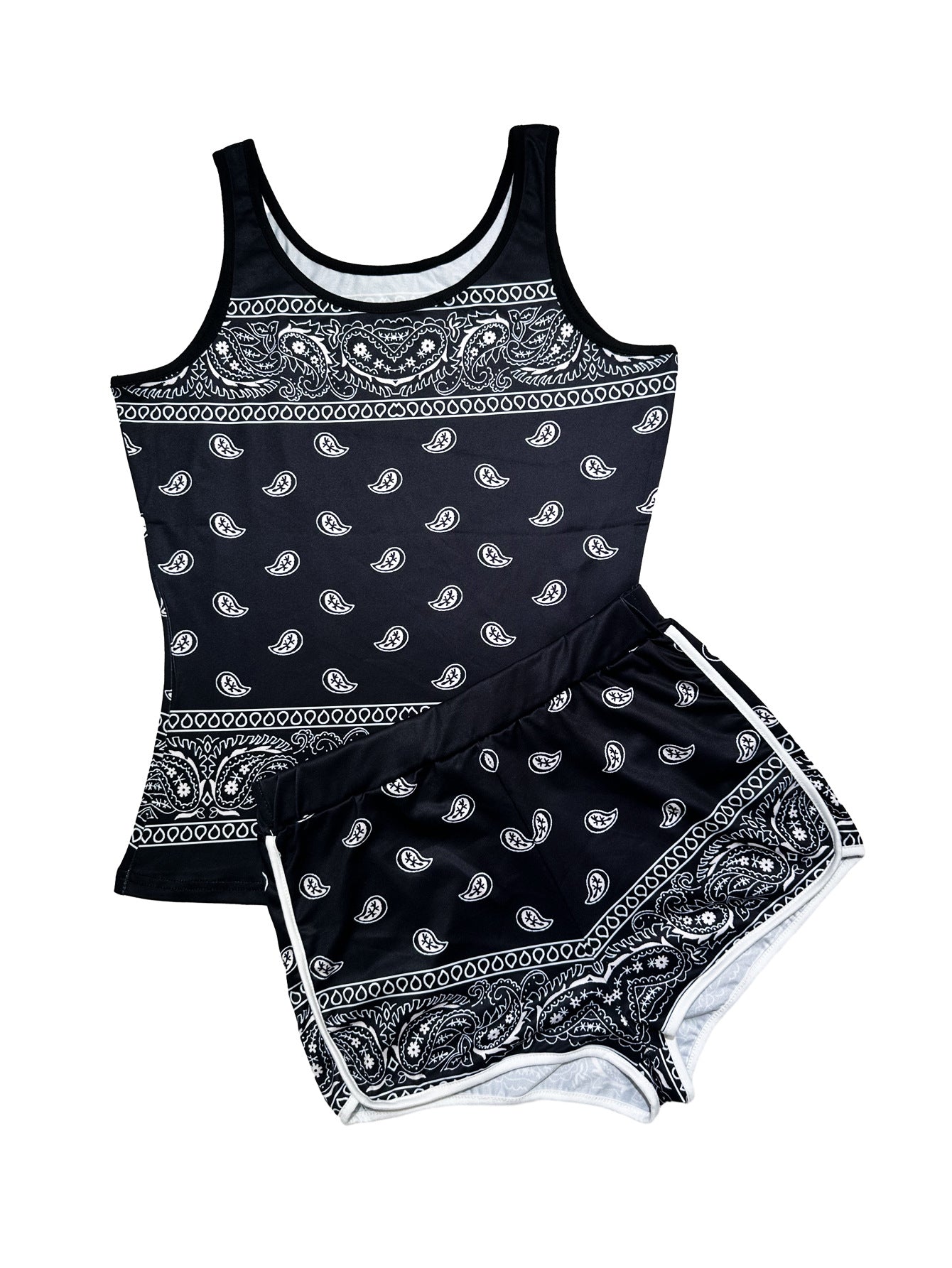 Women's clothing sexy tight fitting print vest shorts two-piece set 28