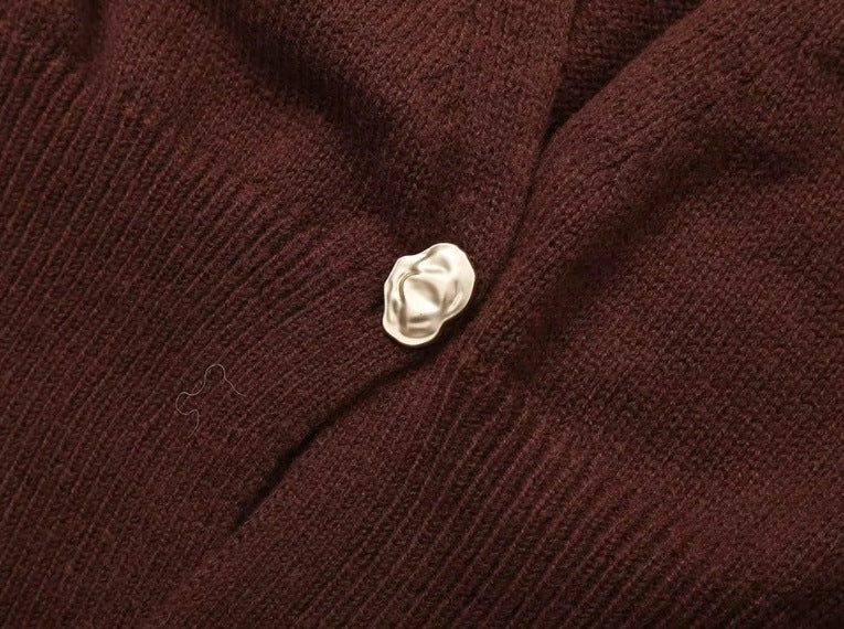 Women's V-Neck Button Knitting Cardigan 21