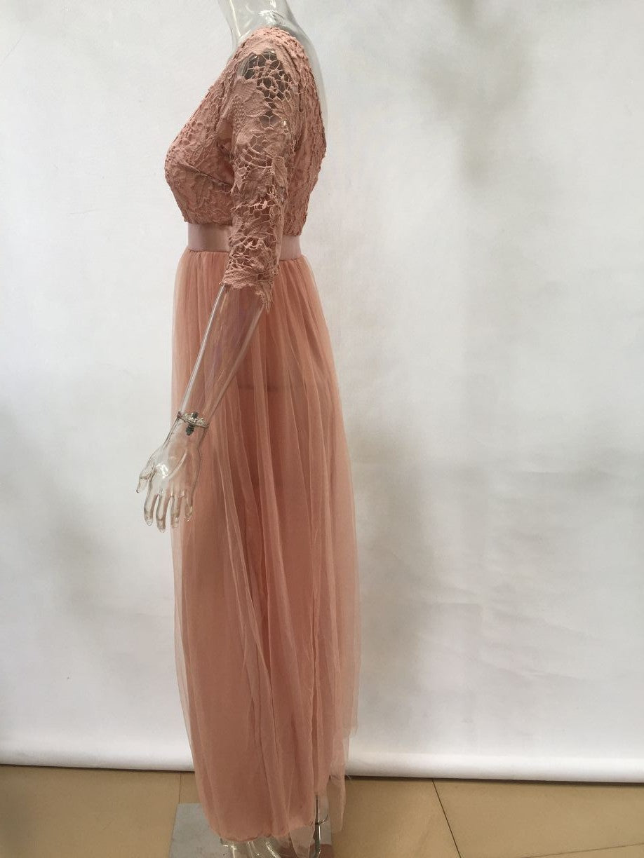 Women chiffon Maxi evening dress 23