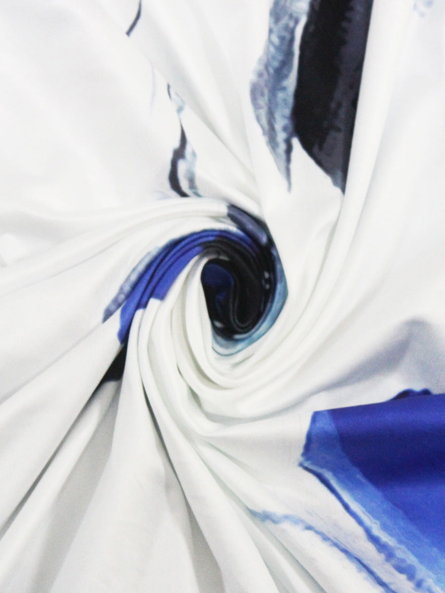 Plus Size Women Summer Elegant V-neck Suspender Holidays Dress 10