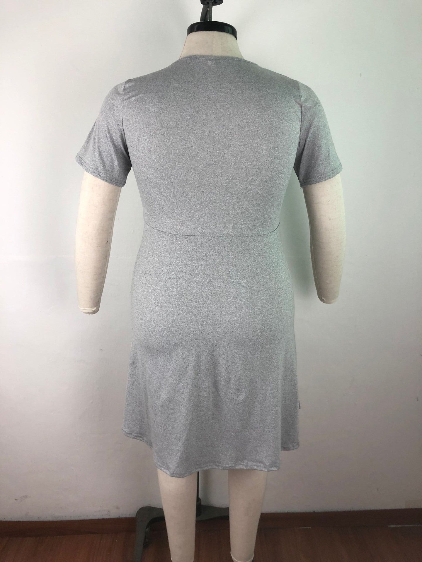 Plus Size Women Loose Solid Dress 5