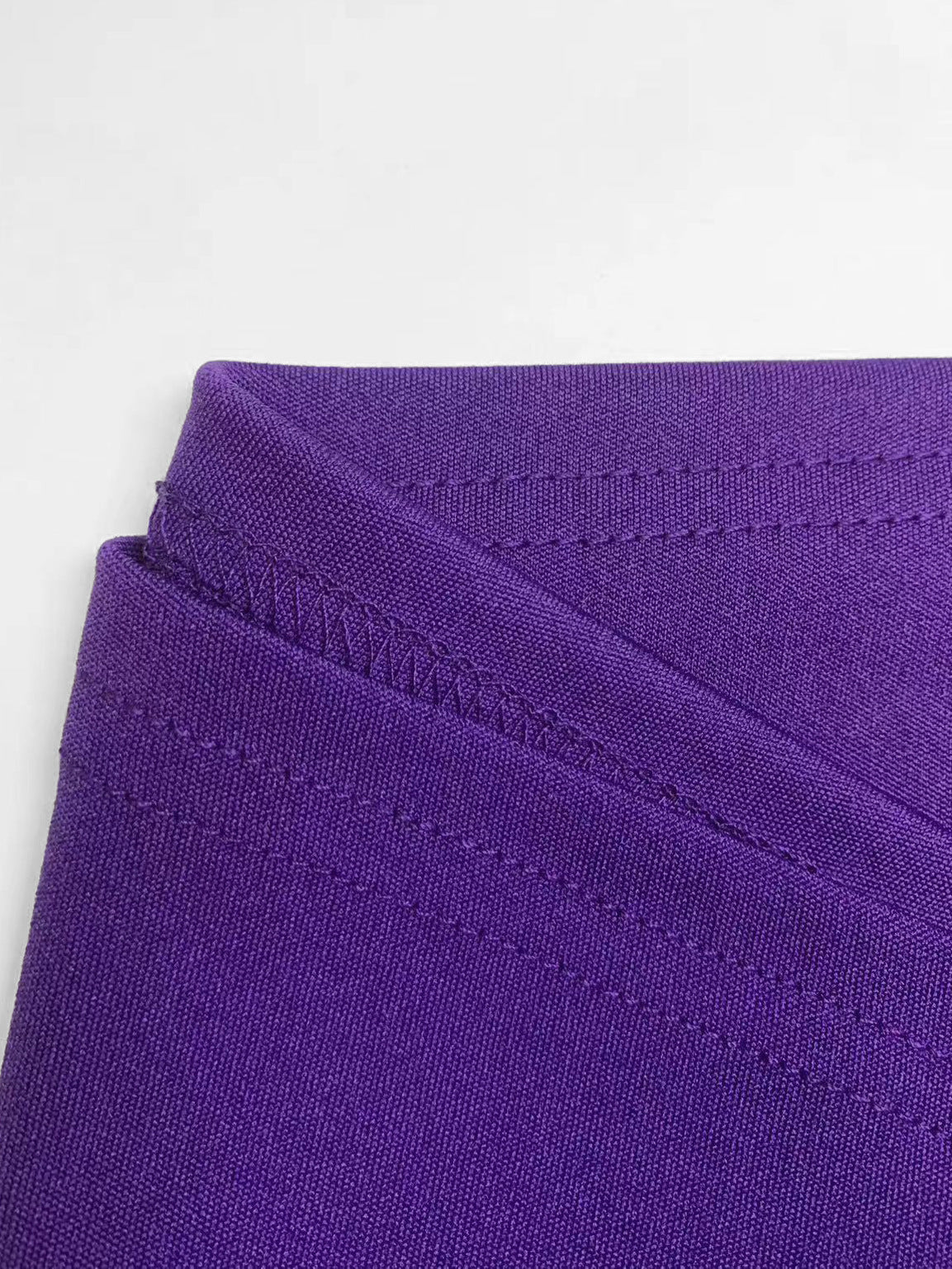 Women's Plus Size Elegant Slim Waist Round Neck Solid Color Dress 5