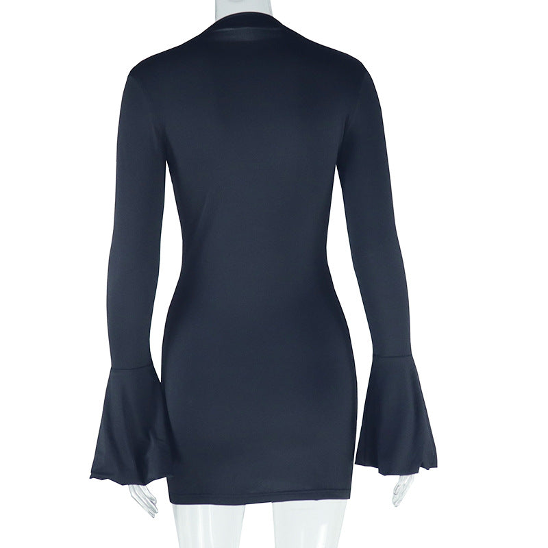 Women Round Neck Long Sleeve Bodycon dress 5