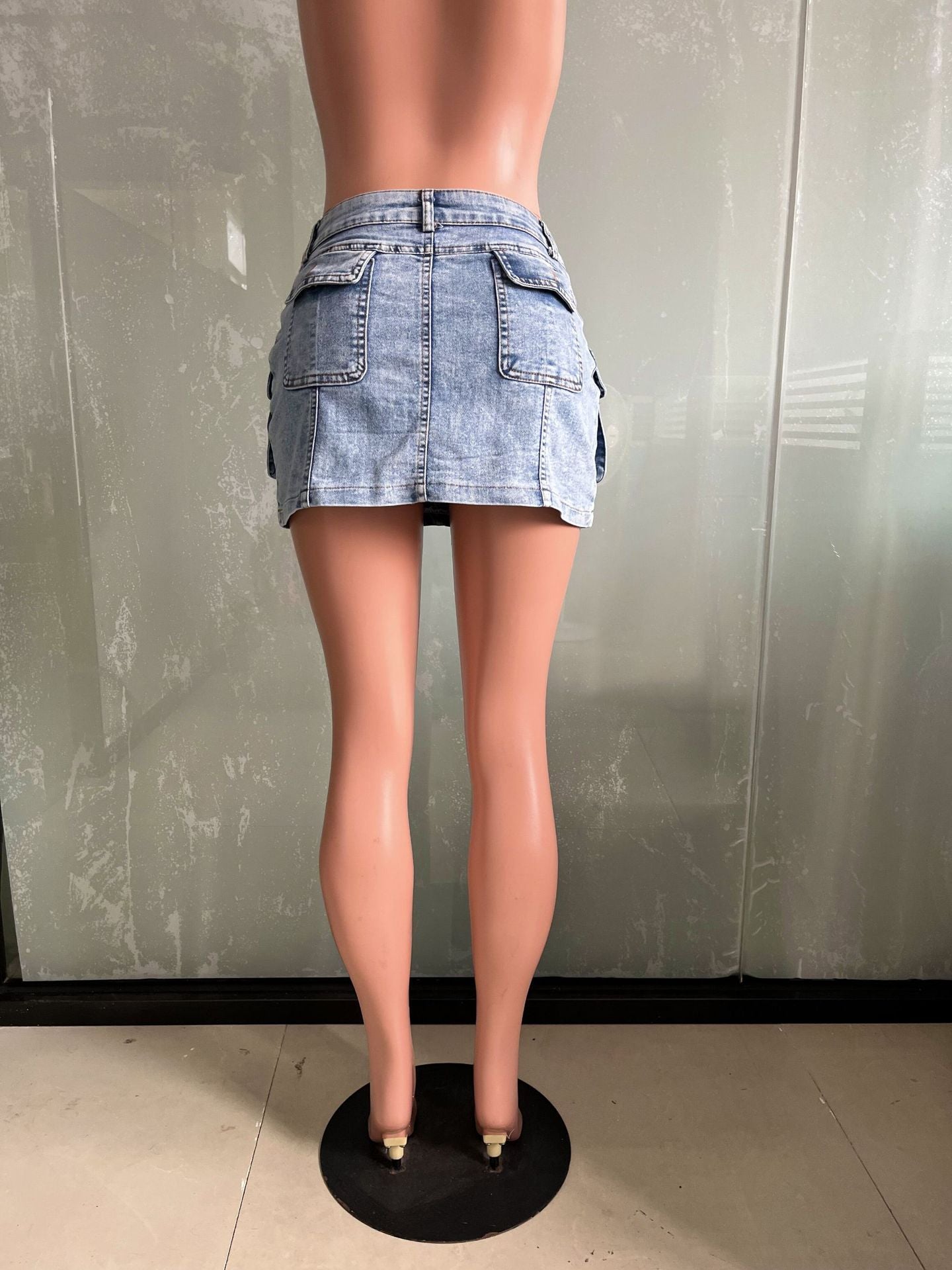 Sexy Fit Denim Mini Skirt Bodycon Club Skirt 10