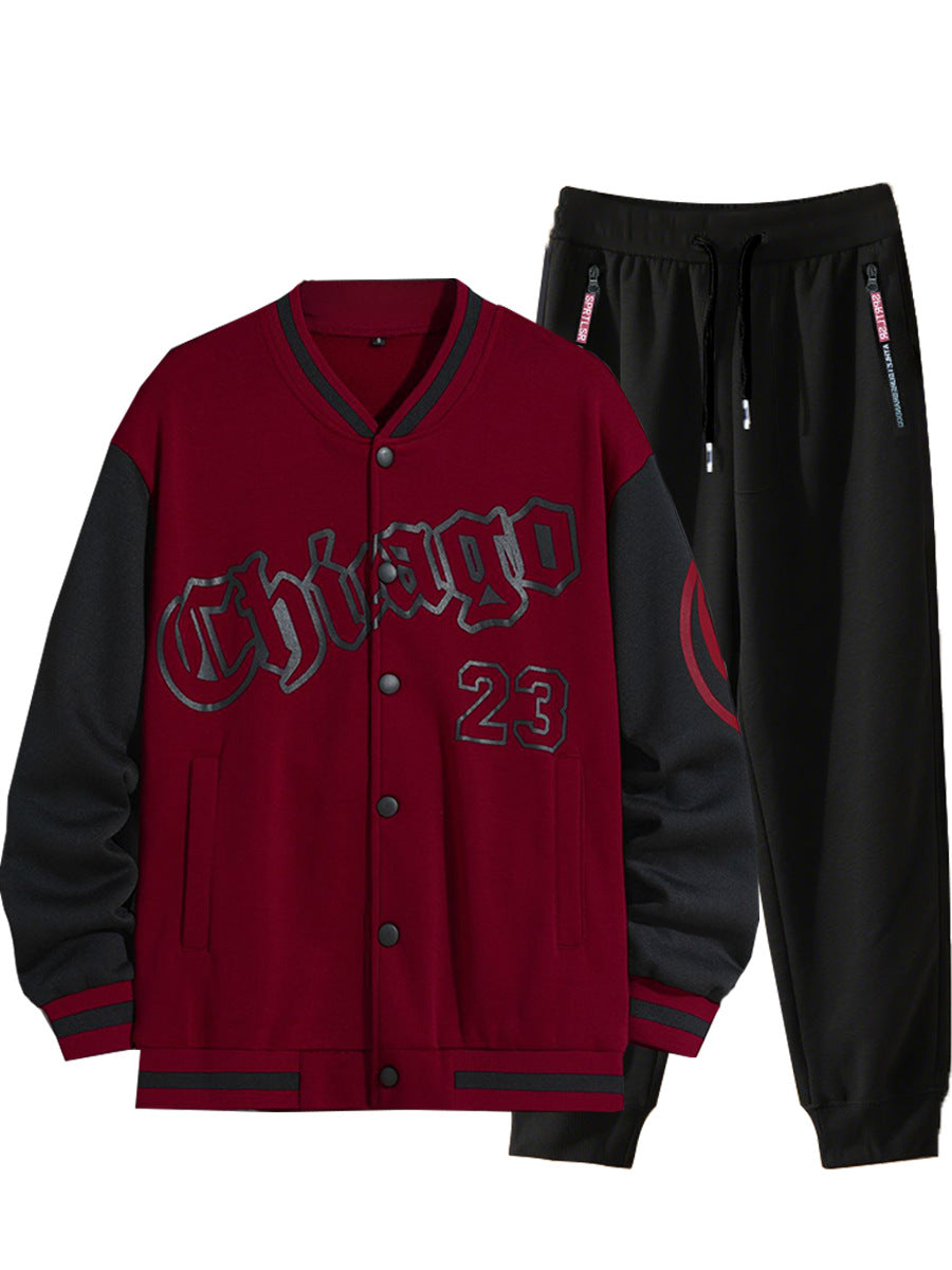 Men's fall American casual baseball jacket 6