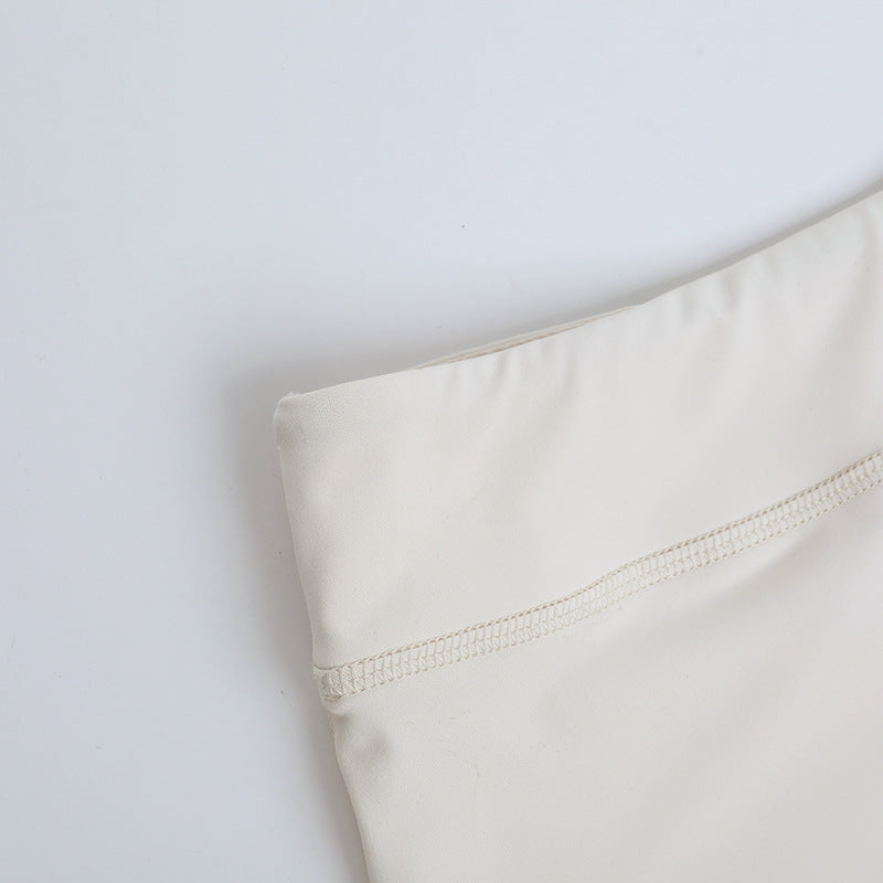 Solid Slim Fitted Long-Sleeve Top & High-Waist Butt Lift Shorts Sporty Casual Set 13