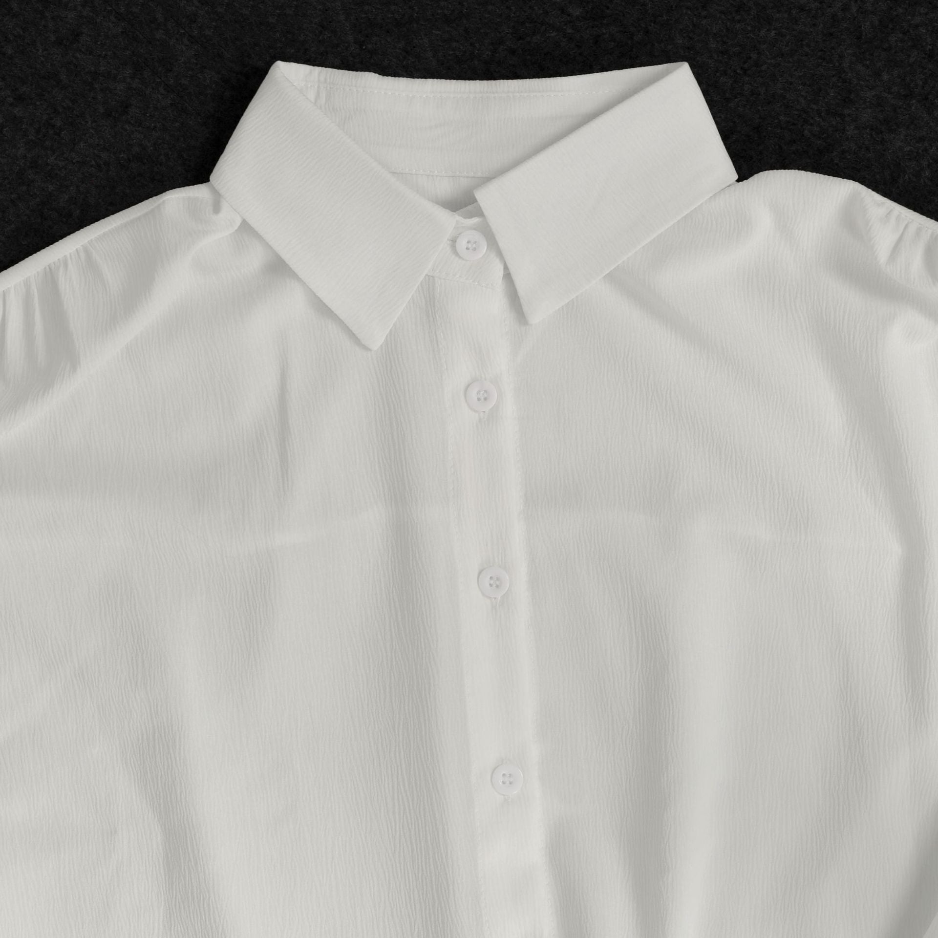 Women's Summer Slit Short-Sleeved Shirt Shorts Two-Piece Set 16