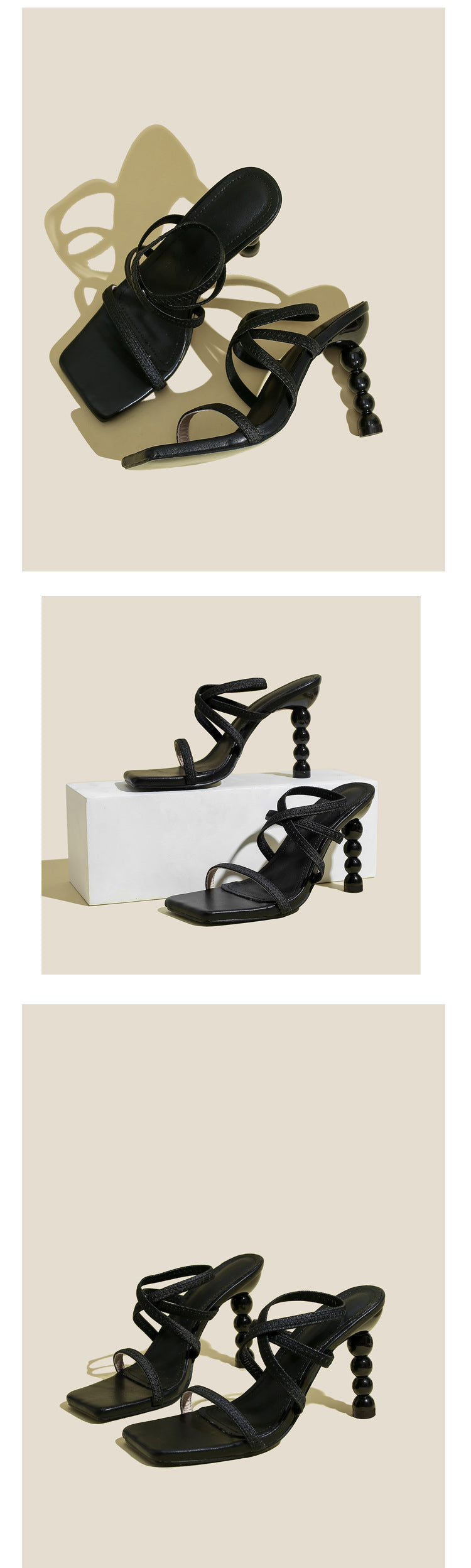 Spring Trend High Heels Slip-On Comfortable Sandals Stiletto 14