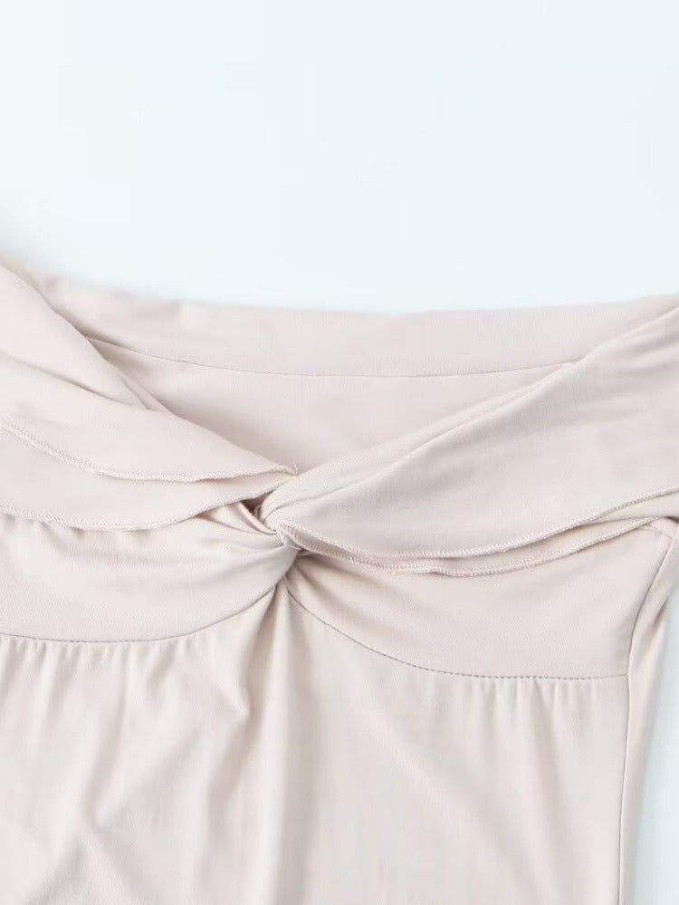 Women Summer Off Shoulder Sexy Cross Bodycon Dress