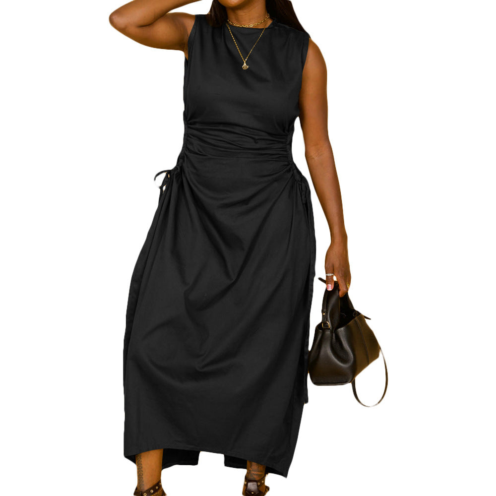 Women Solid Sleeveless Cutout Dress 11