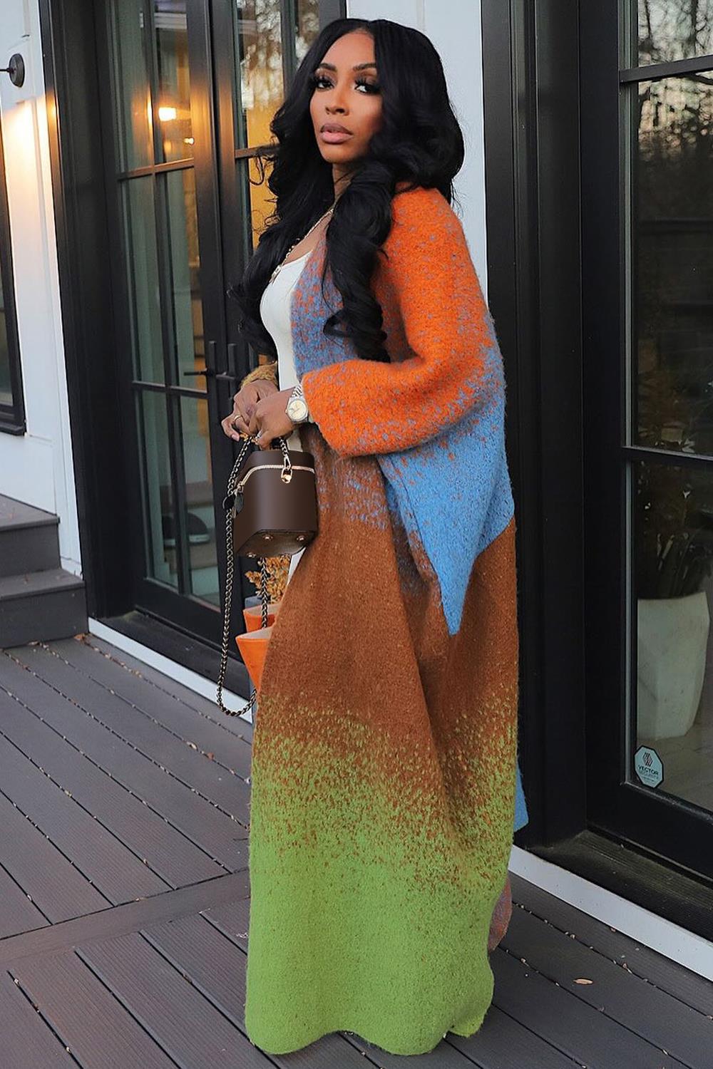 Women's Casual Loose Knitting Long Coat 3