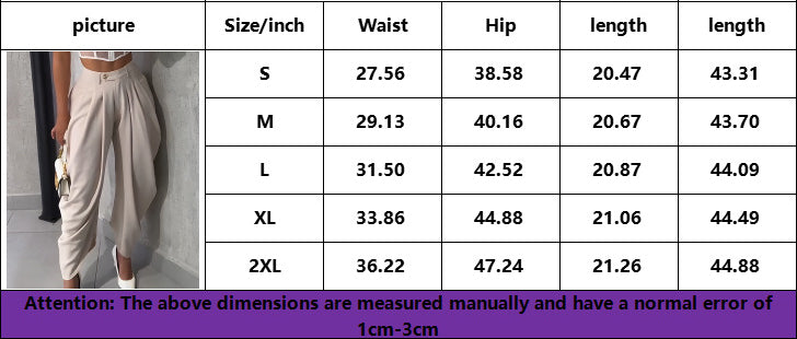 Women's Cropped Pants Solid Color Sexy Casual Wide Leg Fashion Ankle Length Trousers 11