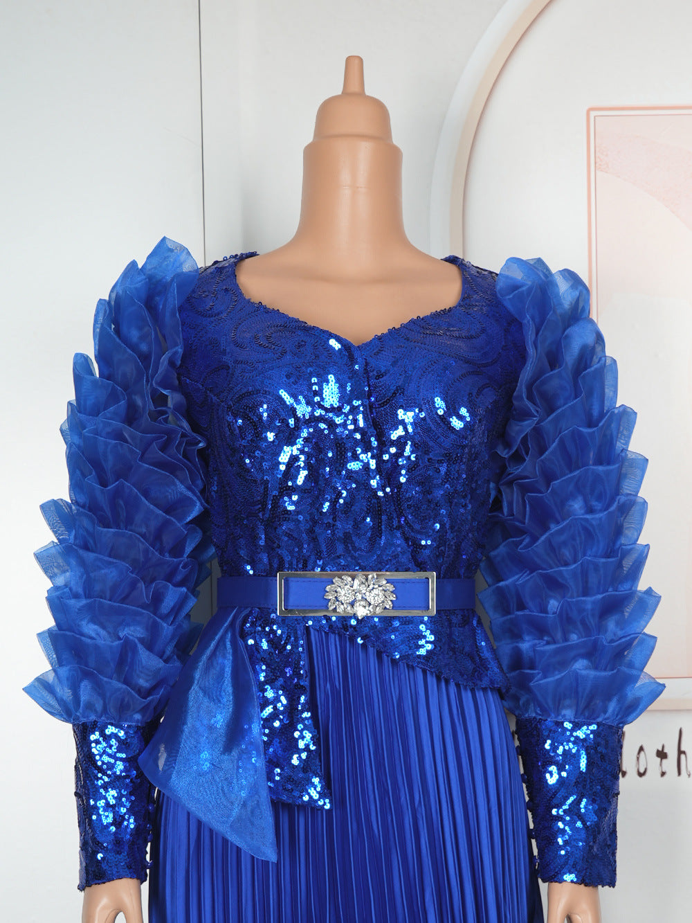 Plus Size Women Beaded Sequin Formal Party Dress 20