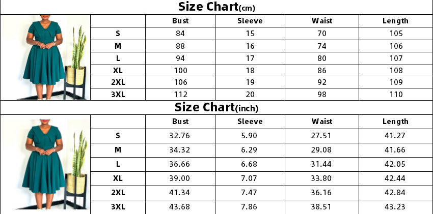 Women's Fashion Chic Peter Pan Collar Short Sleeve A-line African Dress 11