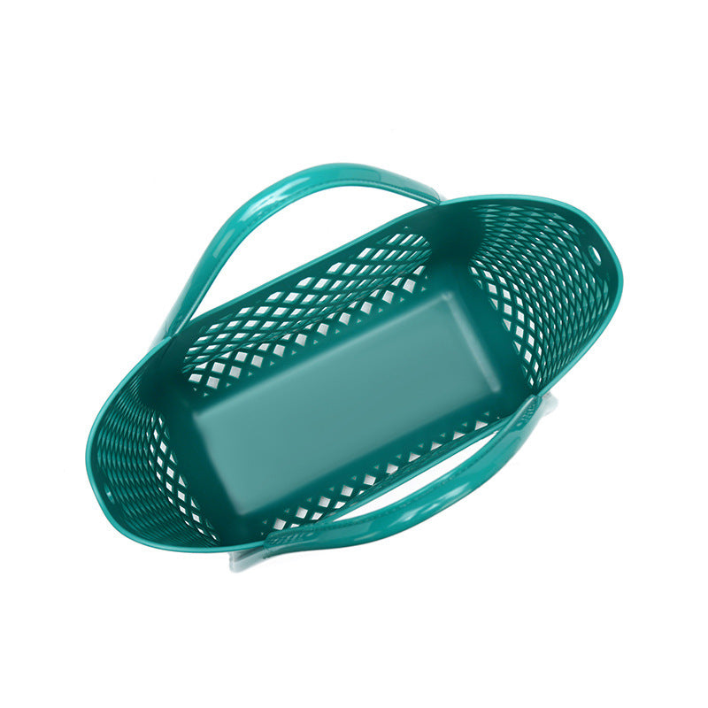 PVC Bag Shopping Basket Bag Bathing Washing Large Capacity Hollow Handheld Beach Bag 28