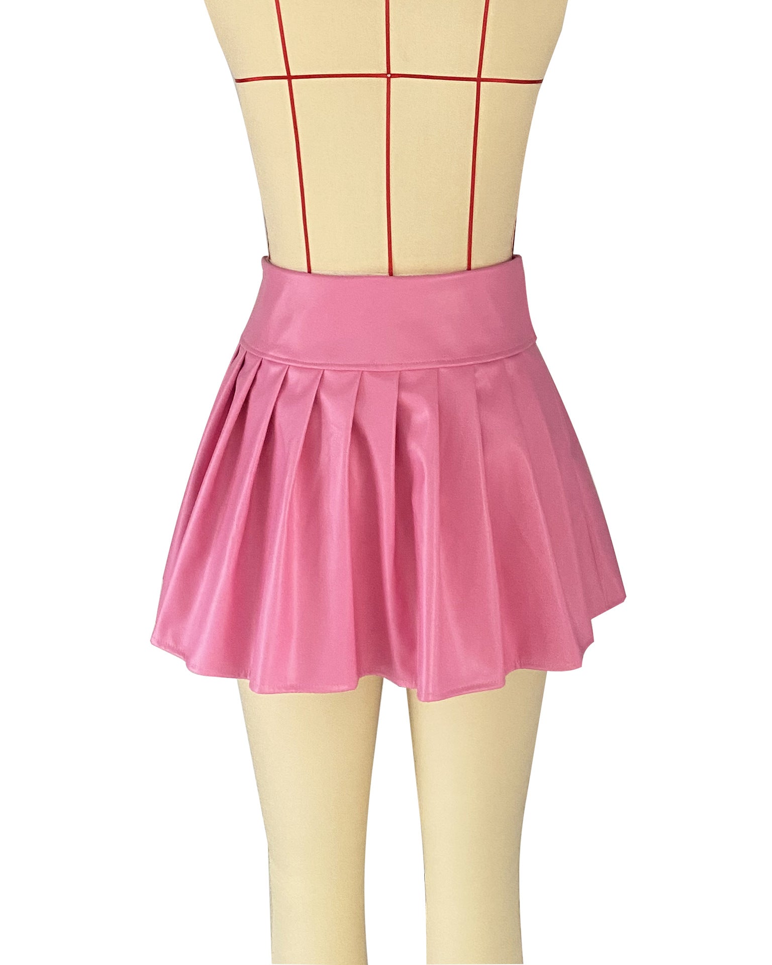Women's Clothing Autumn And Winter Pu Leather Pleated Skirt 14