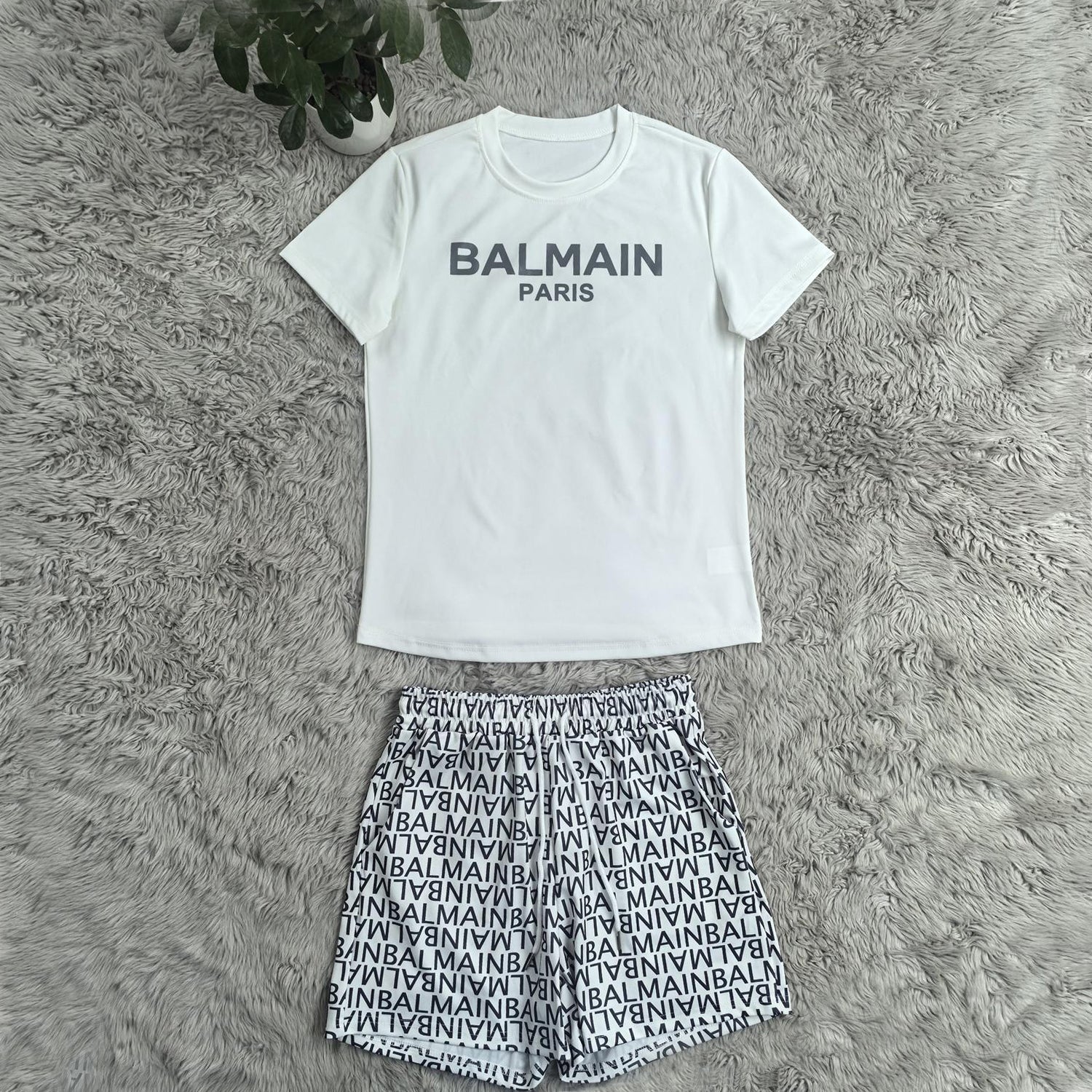 Women summer casual top and printed shorts two-piece set 10