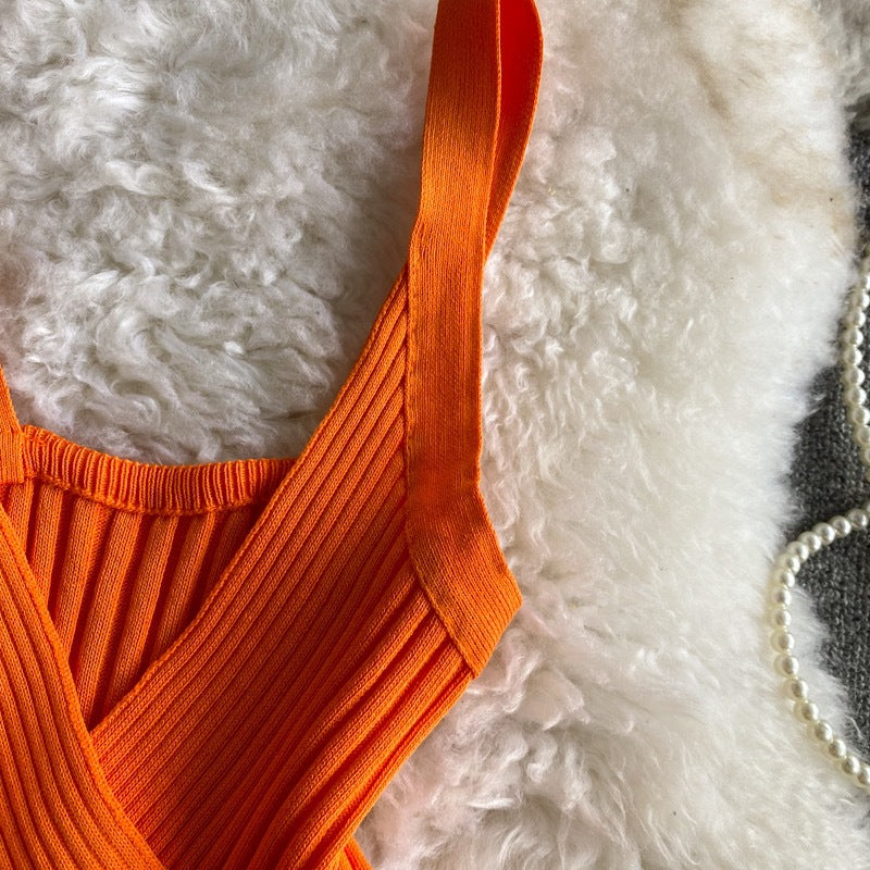 Women Vintage V-Neck Basics Solid Backless Top 24