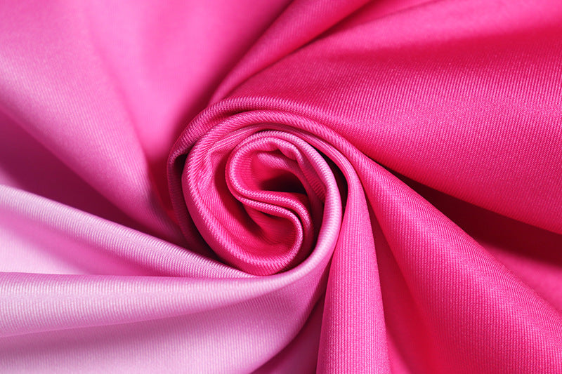 Sexy Round Neck Gradient Print Long Sleeve Slim Bodycon Women Dress 17