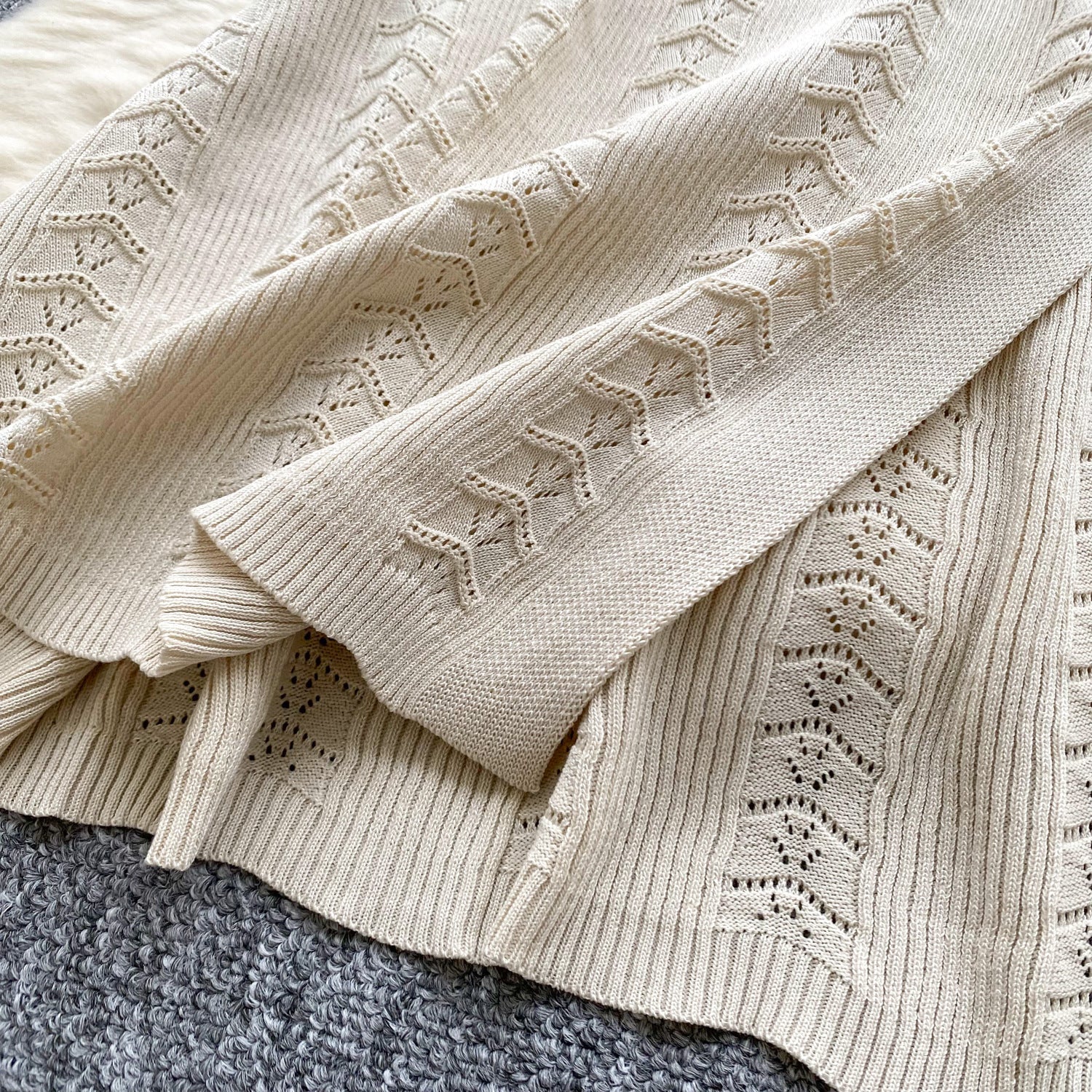 Women Fall French Elegance Metal Button Ribbed Knitting Dress 10