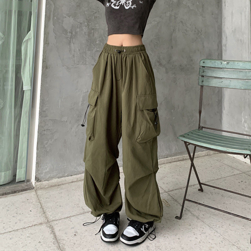 Women American Vintage Cargo Loose Wide Leg Casual Pants 13