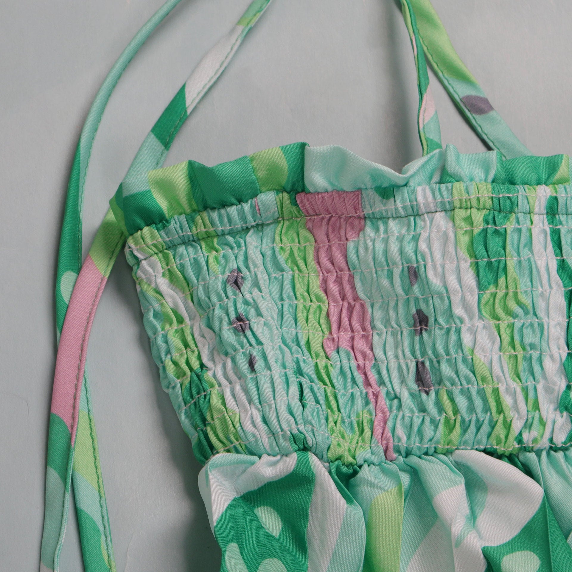 Sexy printed suspenders pleated wide-leg suspenders Jumpsuit 41