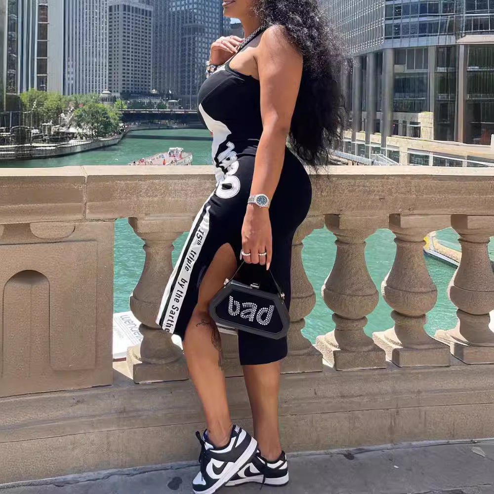 Women Print Casual Sleeveless Dress