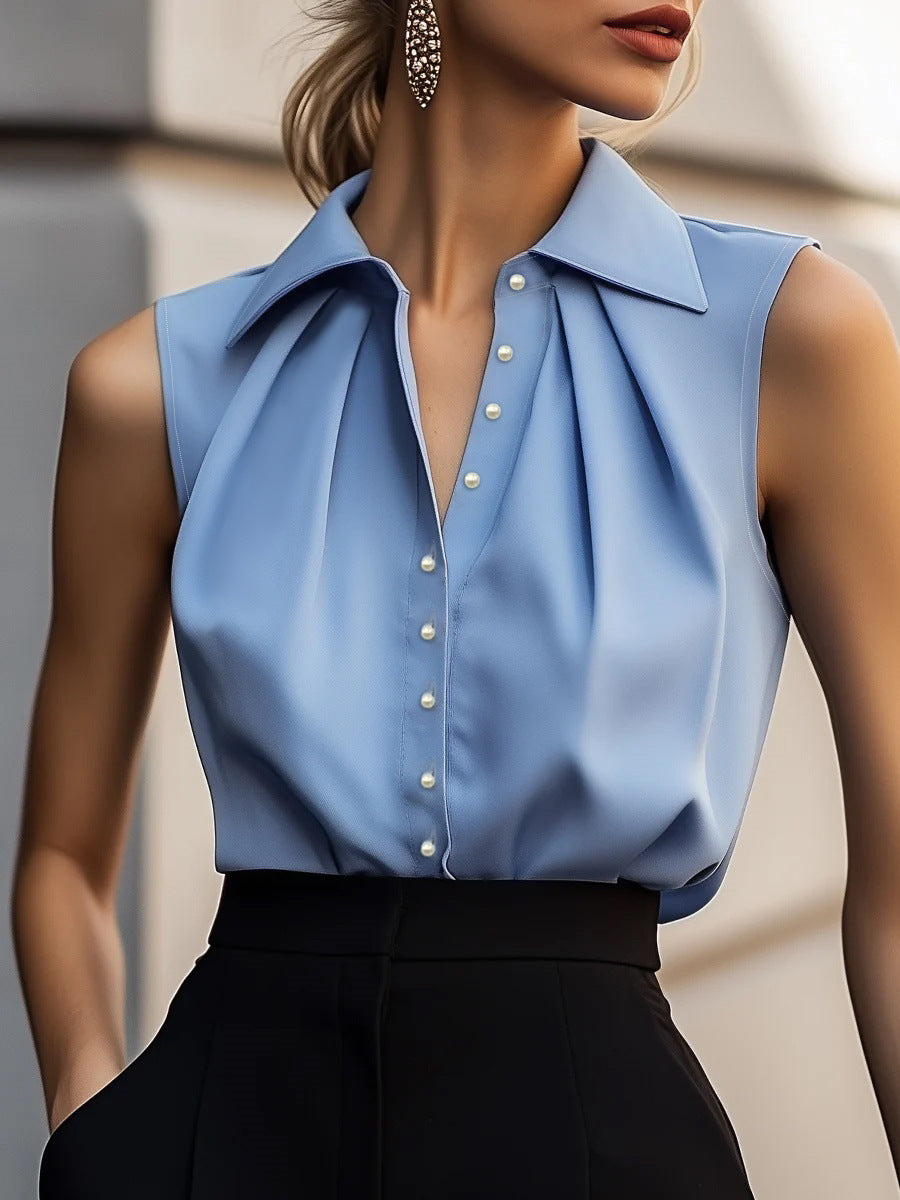 Women Summer French Tank Sleeveless Shirt Top