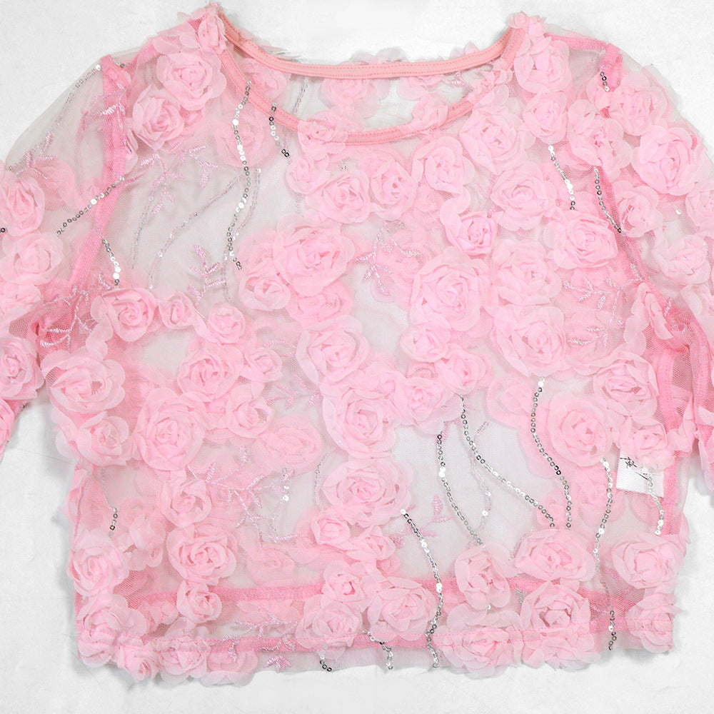 Women round neck long sleeve top and sexy shorts two-piece set 16