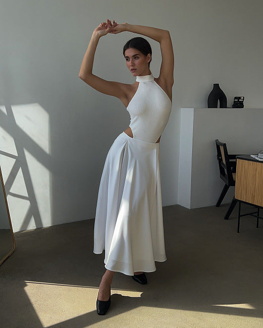 Women summer satin loose skirt 4