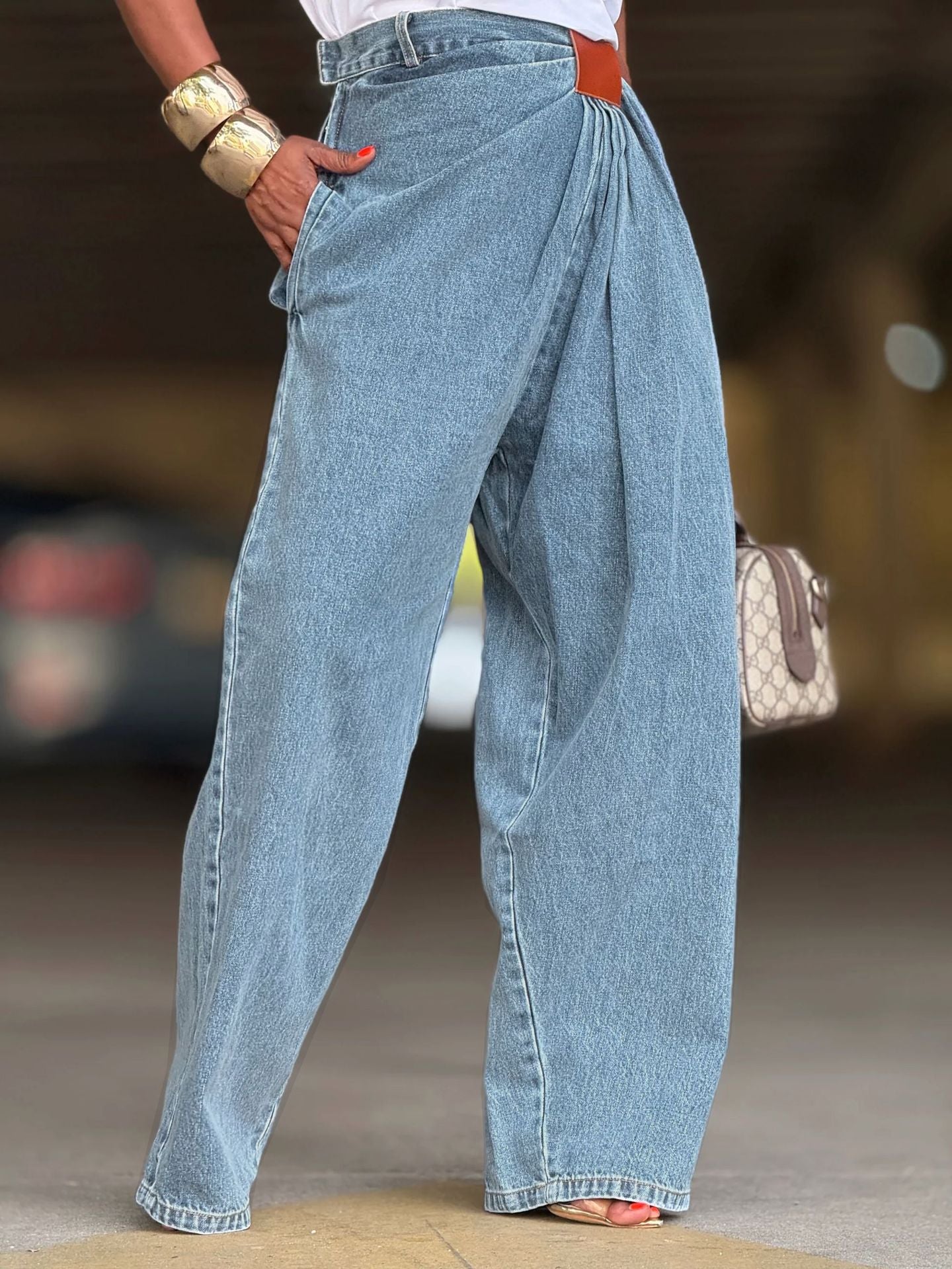 Loose Fashion Women's Denim Pants 5