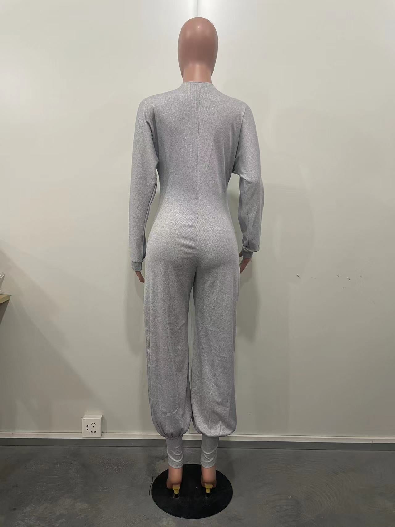 Women Ribbed Solid Patchwork Jumpsuit 15