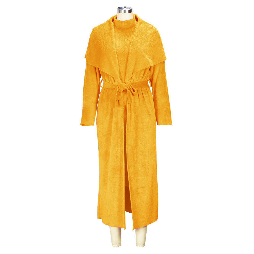 Women Fall/Winter Dress and Jacket Two-Piece Set 21