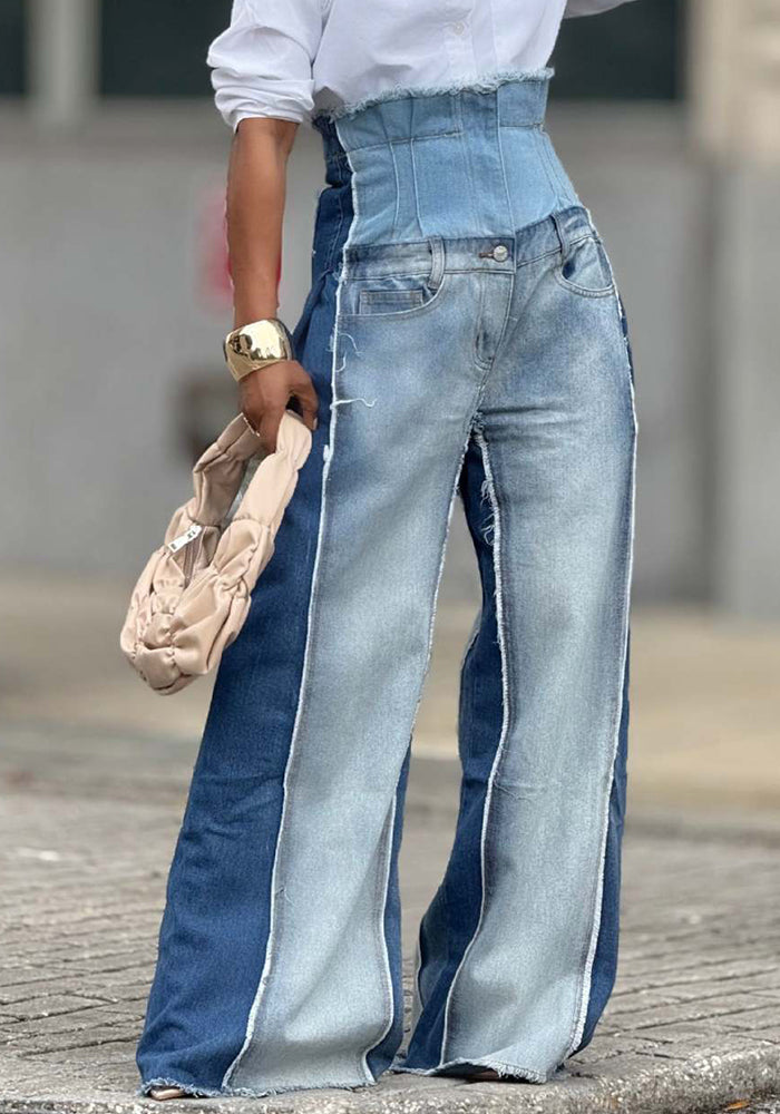 Women Washed Trendy Denim Pants