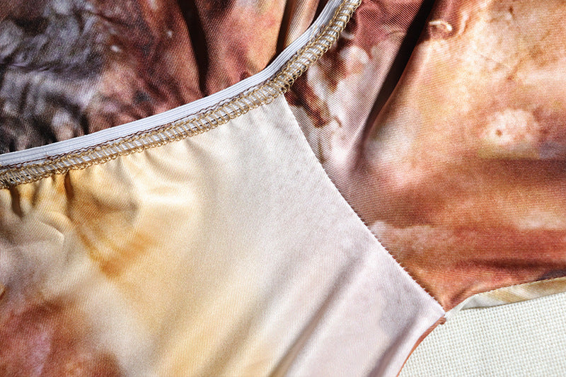 Women's Retro Fashion Print Sexy Off Shoulder Long Sleeve Trendy Dress 18