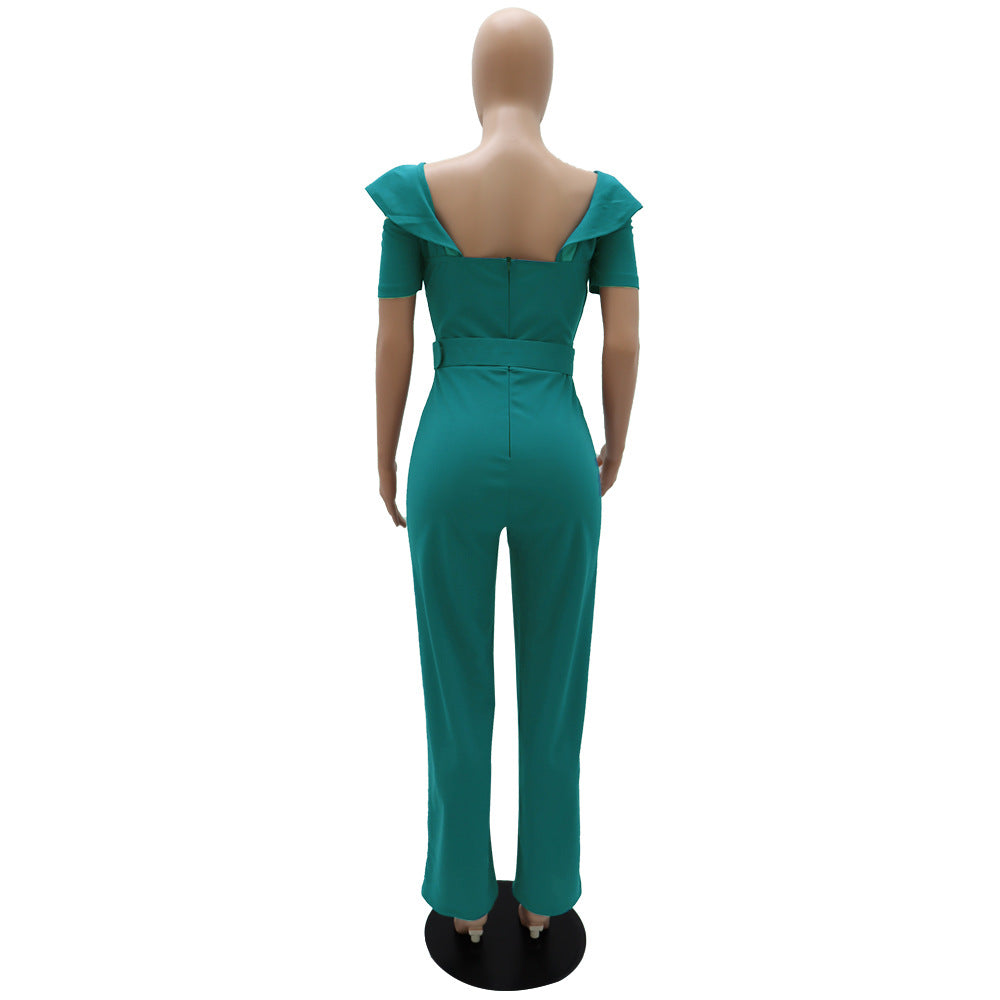 Women Ruffle Off Shoulder Jumpsuit 14
