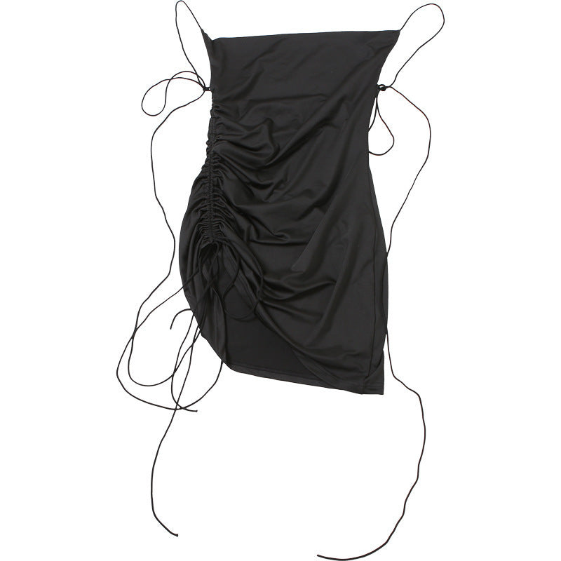 Women's Summer Sexy Strap Low-Back Lace-Up Sleeveless Bodycon Dress 9