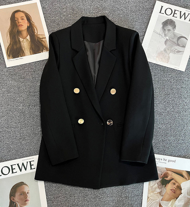 Women Solid Long Sleeve Blazer Jacket 9