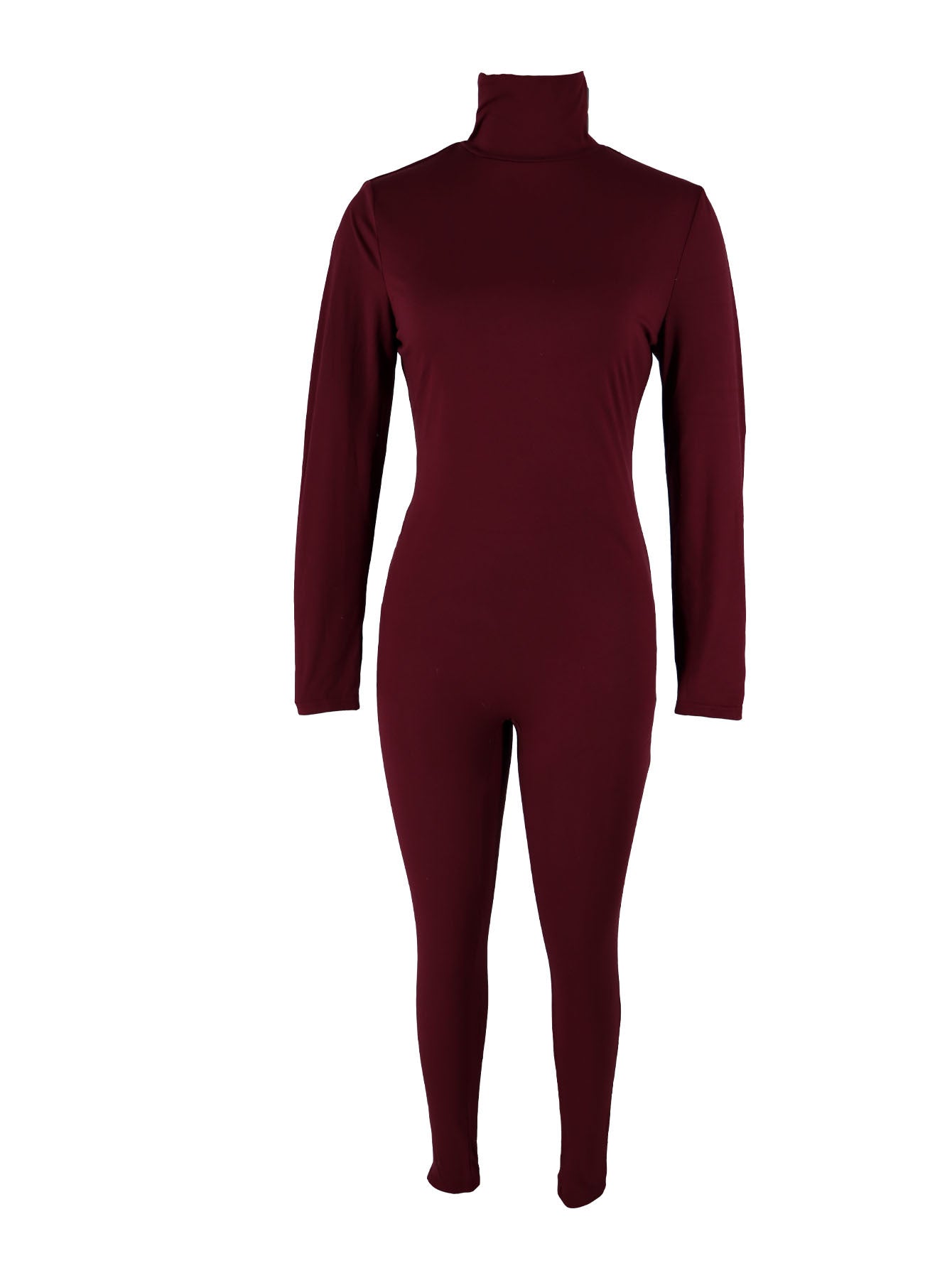 Elegant High-Neck Long Sleeve Tight Slim Jumpsuit 4