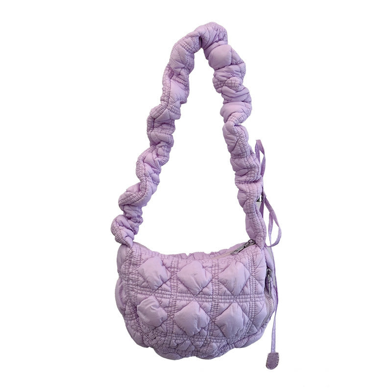 Women Pleated Cloud Casual One Shoulder Crossbody Dumpling Bag 7