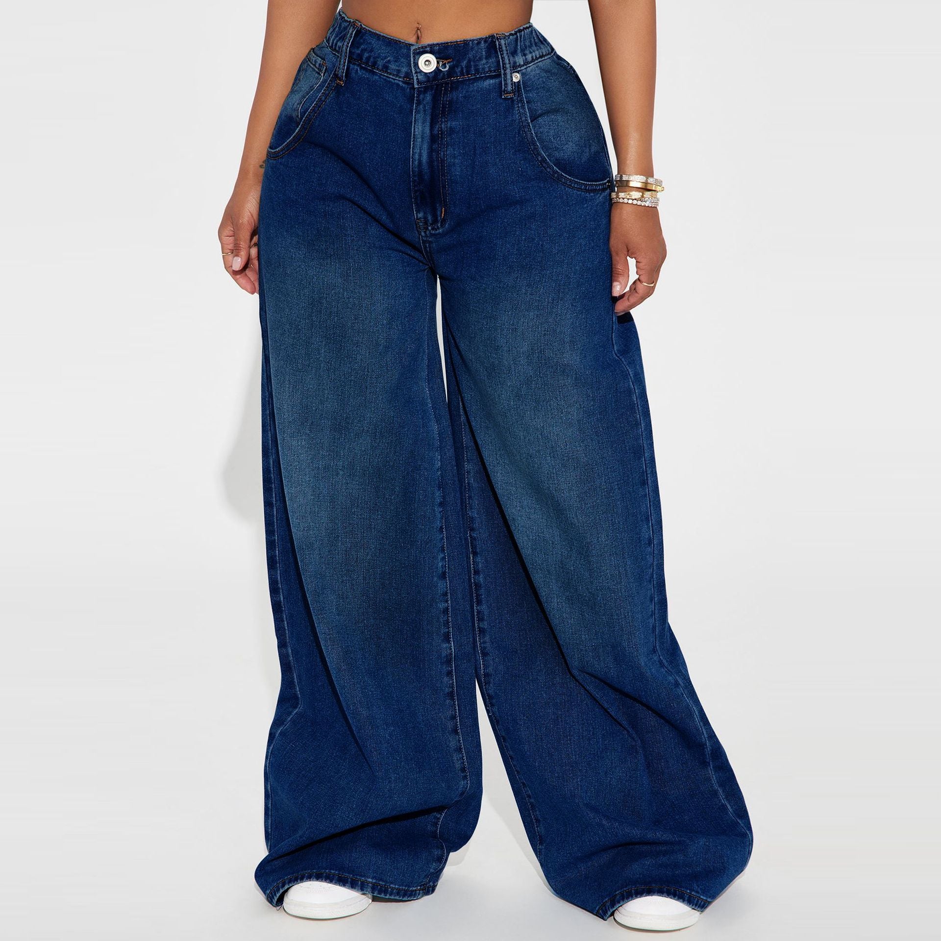 Women wide-leg Denim Pants Jeans 3