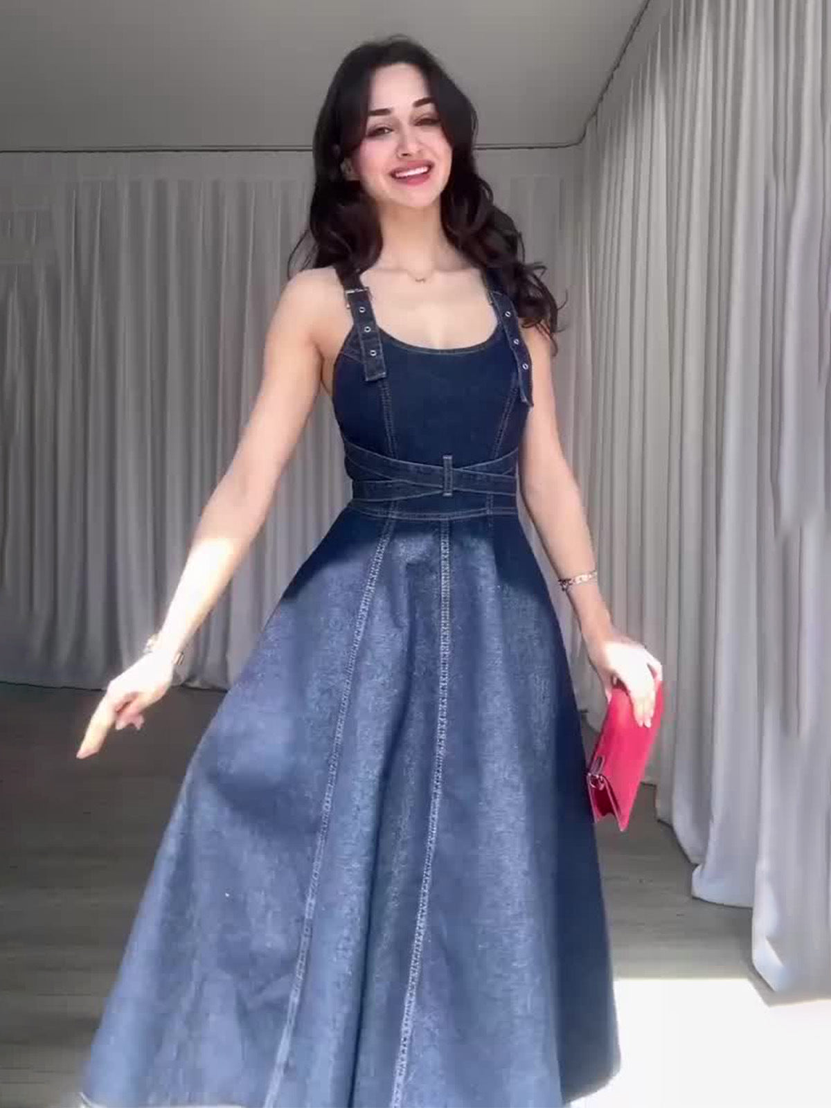 Women Summer Removable Strap Backless Dress 5