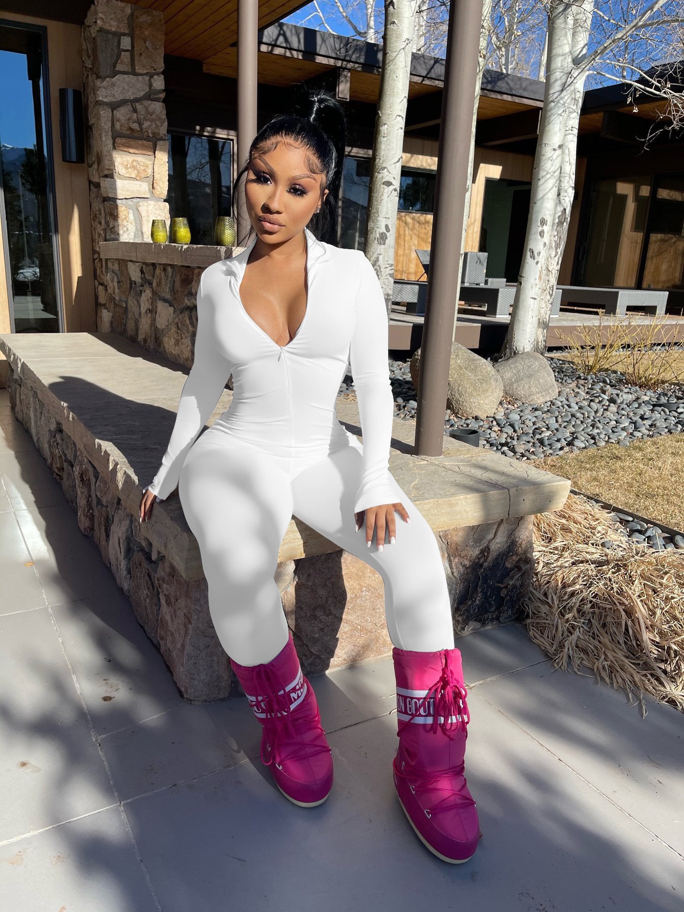 Women Autumn Zipper Jumpsuit 11