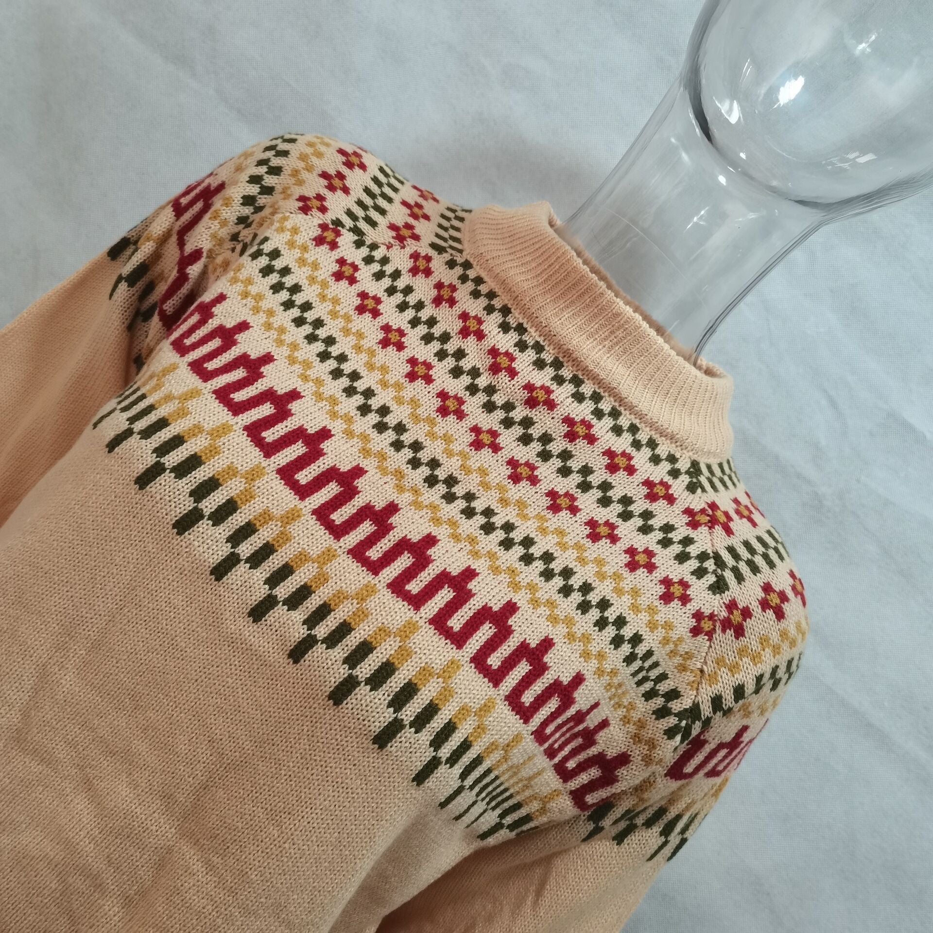 Women's Winter Sweater Half Turtleneck Pullover Print Sweater 7