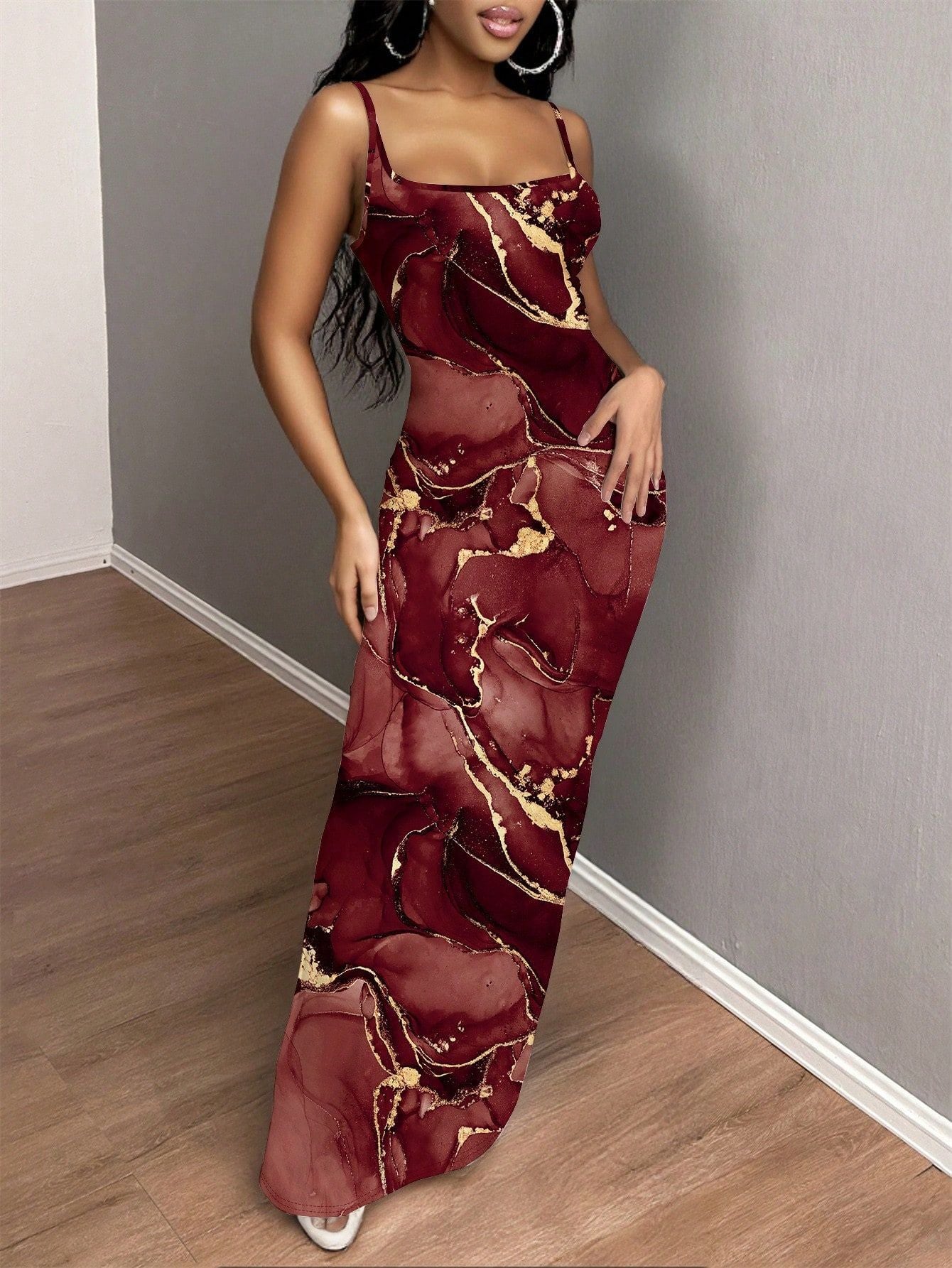 Women Summer Striped Printed Backless Sleeveless Dress 7