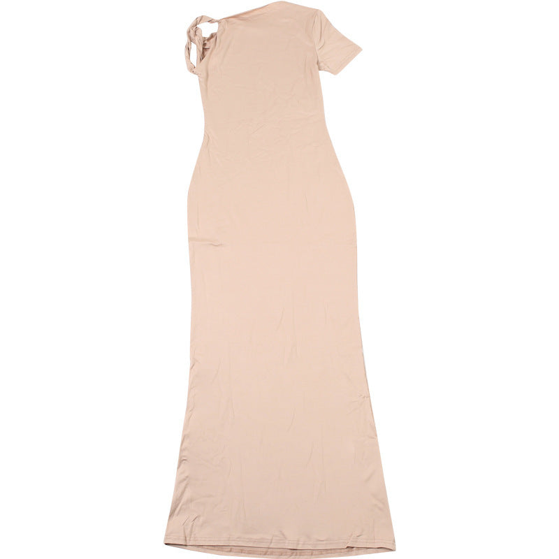 Women Summer Slash Shoulder Dress 43