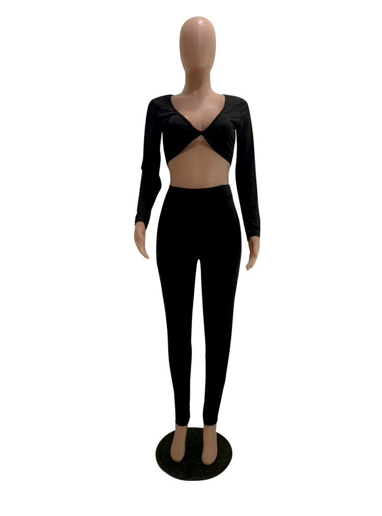 Women Casual Yoga Exercise Two Piece 16